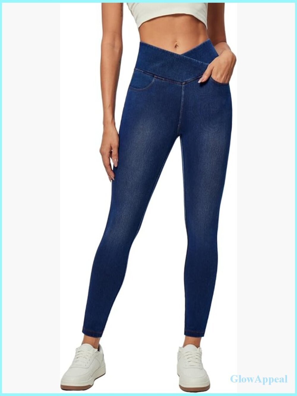 Stretchy Skinny Jeans for Women High Waist Pull on Jeggings Tummy Control